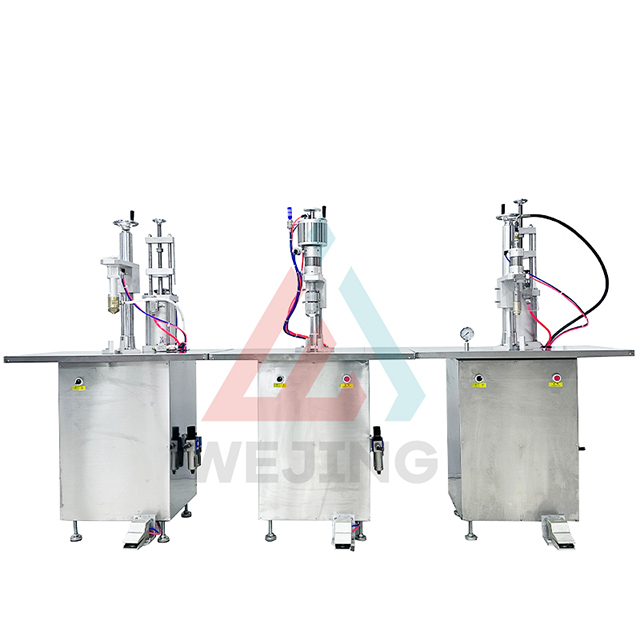 食品および飲料用の半自動エアゾール充填機