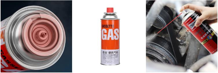 エアゾール充填機で製造されるエアゾール製品