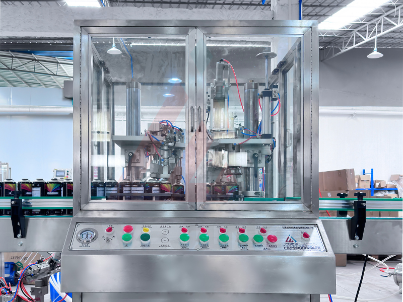 QGJ70 自動潤滑エアゾール充填ライン - 高精度 ±1% 毎分 60 ～ 70 缶