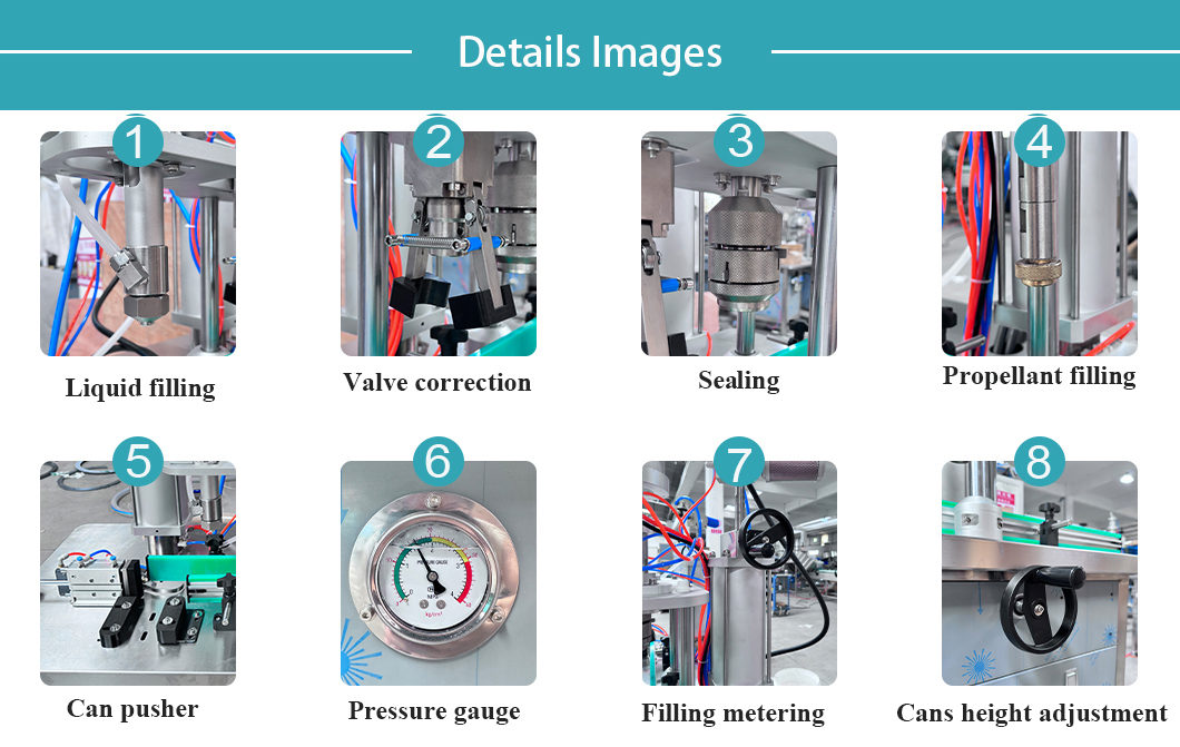 4インチエアロゾル充填機