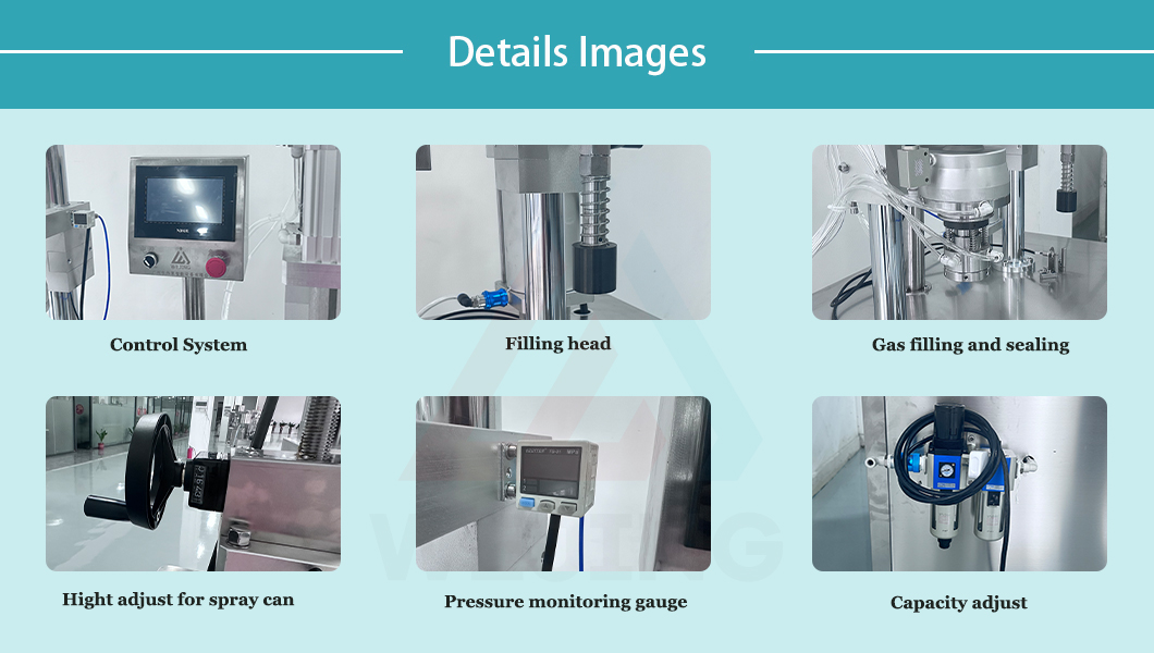 4 in 1 エアゾール充填機